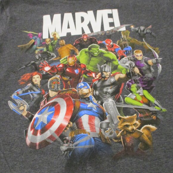 MARVEL BOY’S XL GREY SHORT SLEEVE GRAPHIC TEE-SHIRT - NWOT - Picture 1 of 6